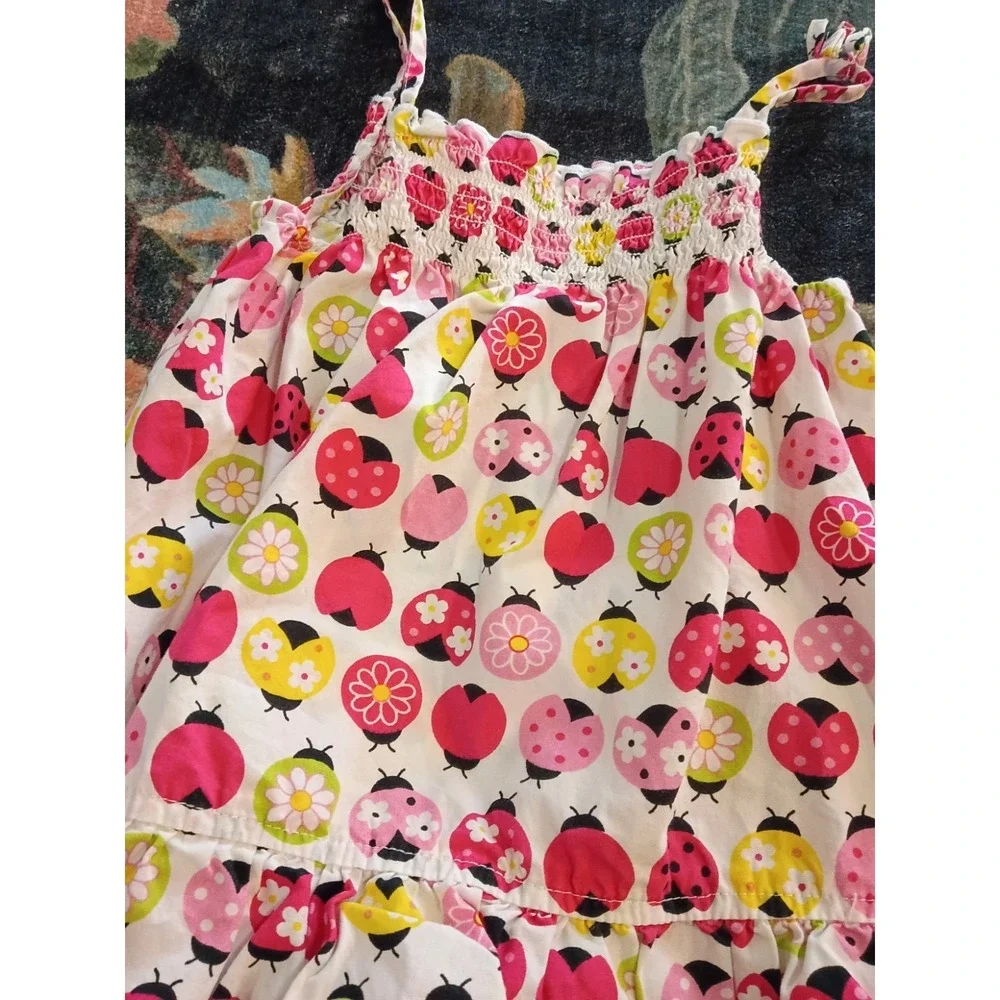 Vintage 2009 Gymboree Ladybug Tank Top Shirt Spaghetti Straps Girls Size 5